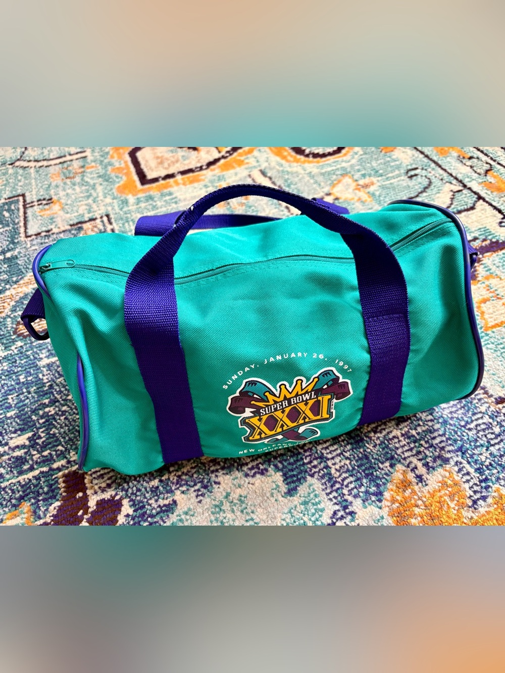 VTG 1997 Super Bowl XXXI Small Gym Duffle Bag